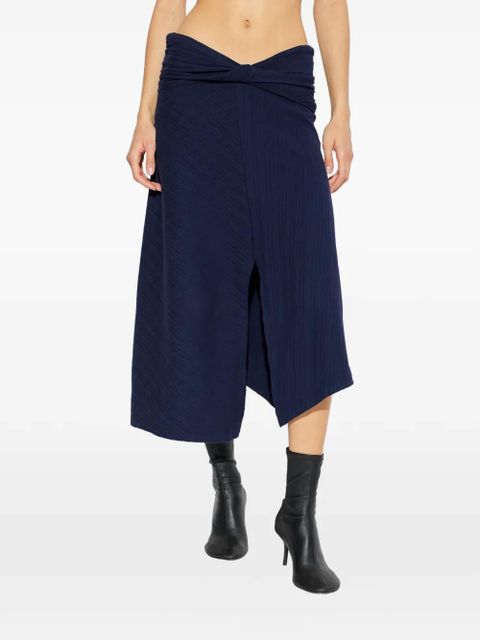 Victoria Beckham front-split midi skirt - Blue