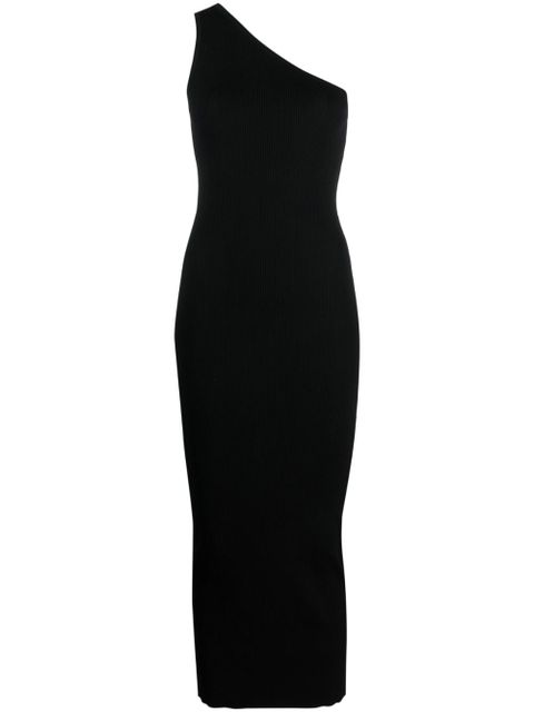 TOTEME one-shoulder ribbed-knit dress - Black - zdjęcie produktu nr 1