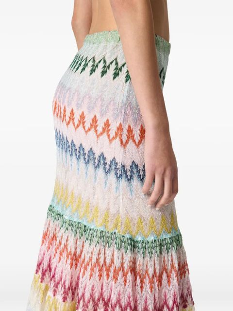 Missoni chevron-pattern maxi skirt - Neutrals