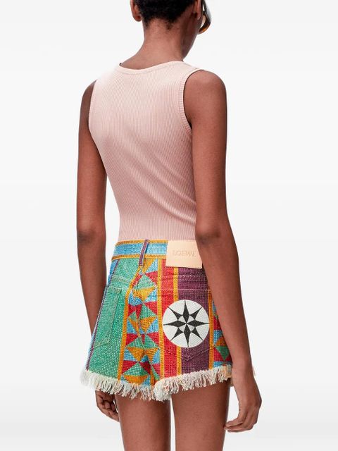 LOEWE anagram ribbed tank top - Pink