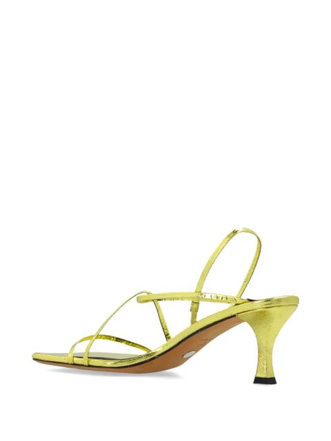 Proenza Schouler 60mm metallic-leather sandals - Gold