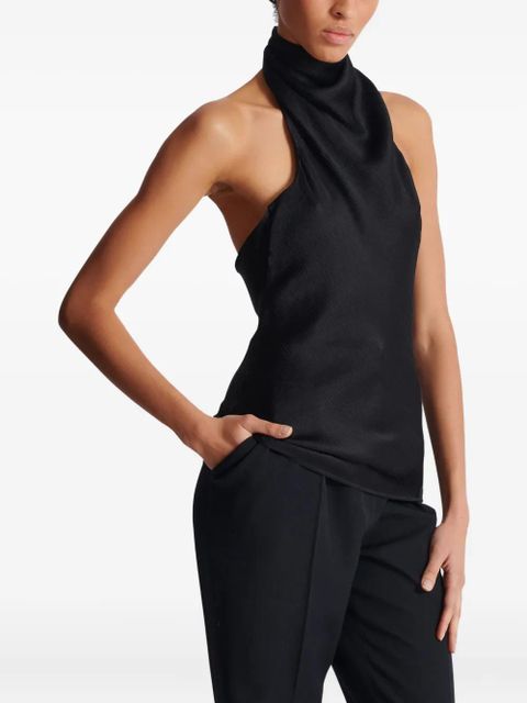 Balmain silk halterneck top - Black