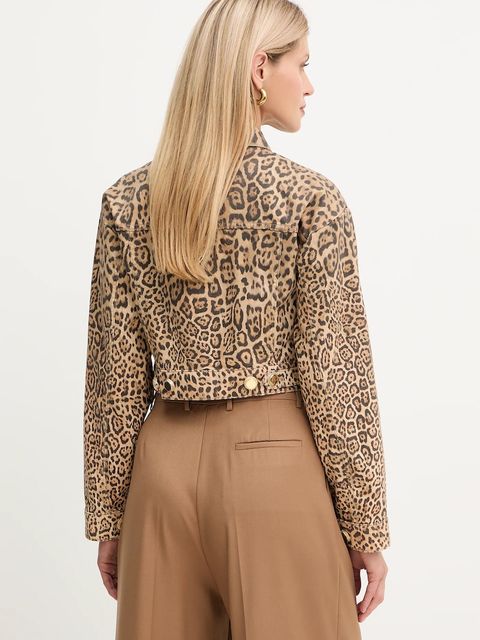 Marciano by Guess kurtka jeansowa EDDA kolor brązowy przejściowa 5YGN14 7362A