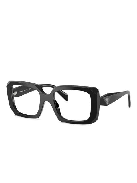 Prada Eyewear geometric-frame glasses - Black