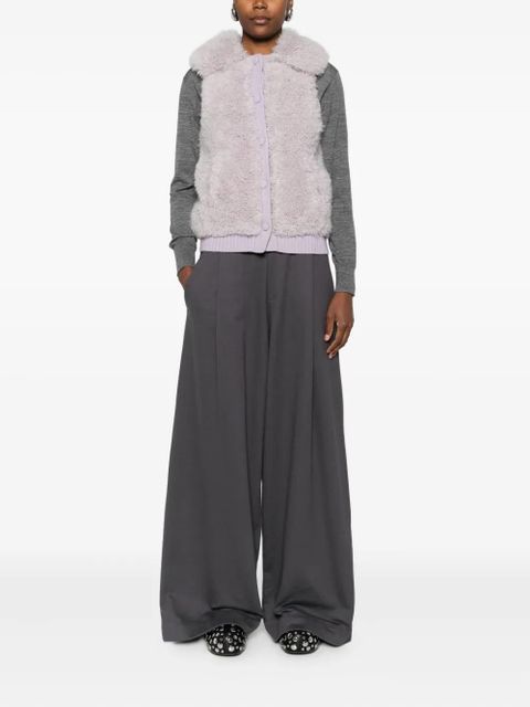 Yves Salomon textured gilet - Purple - zdjęcie produktu nr 2