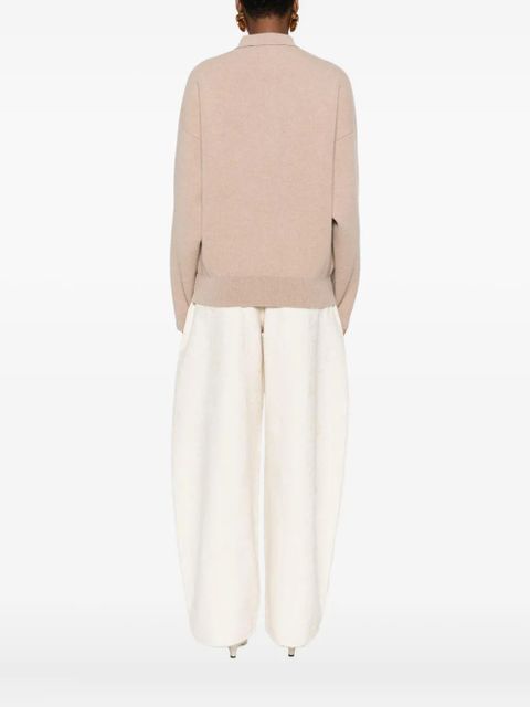Jacquemus button polo-neck sweater - Neutrals