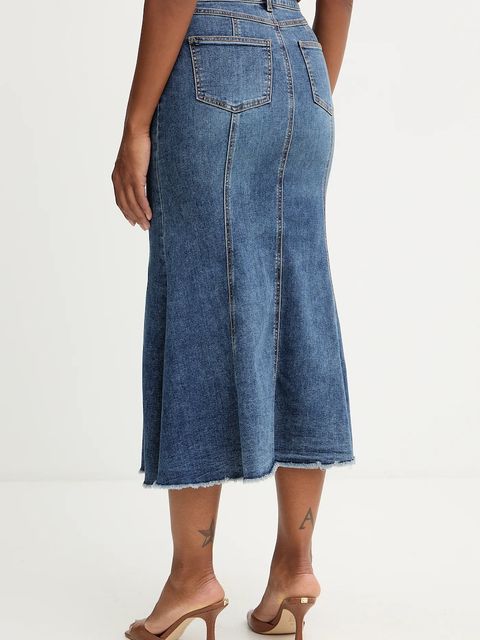 Morgan spódnica jeansowa kolor niebieski midi prosta JAFTER - zdjęcie produktu nr 2