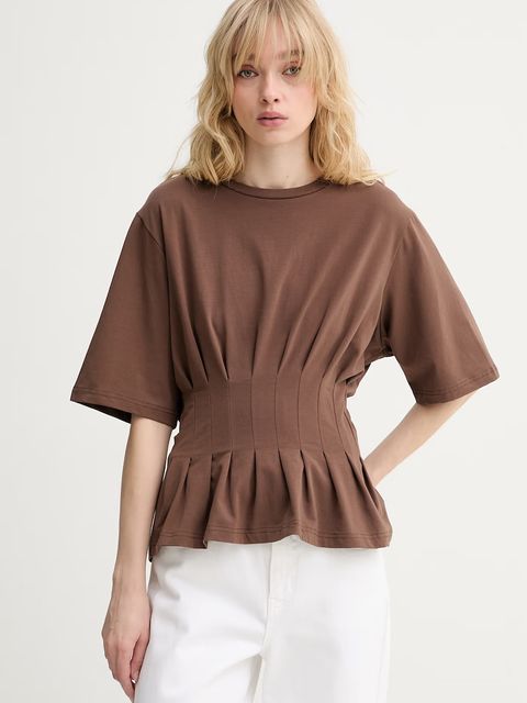 Gestuz T-shirt damski bawełniany z elastanem - zdjęcie produktu nr 1