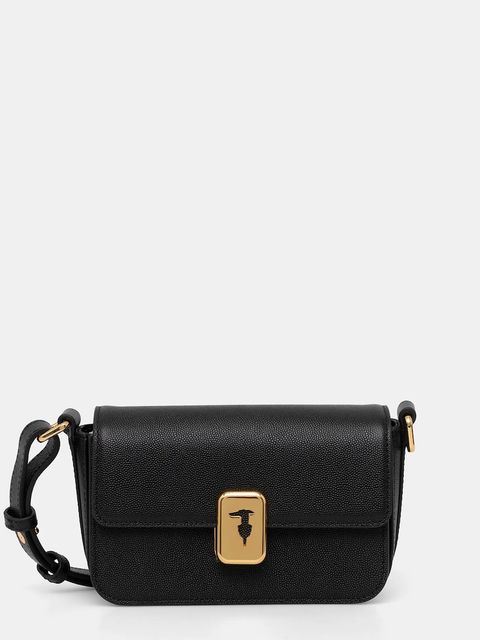 Trussardi torebka skórzana kolor czarny Z601E106075N - zdjęcie produktu nr 1