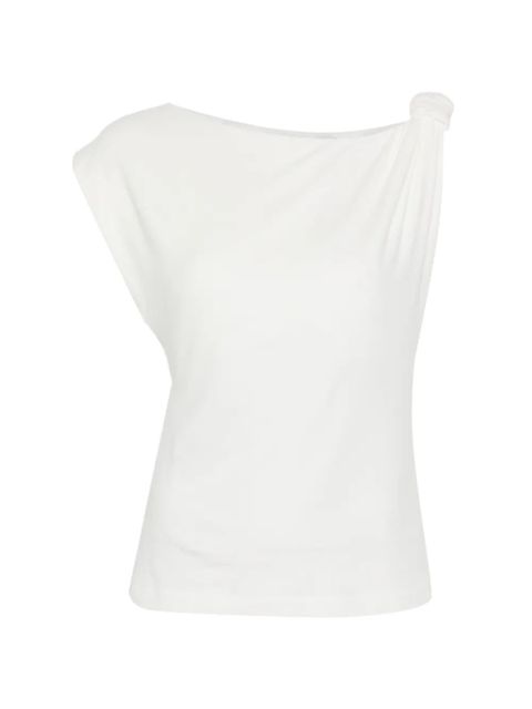 PINKO Marlena draped asymmetric-neck top - White - zdjęcie produktu nr 1