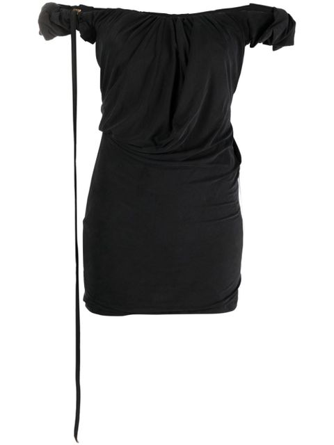 Jacquemus La Robe Ciceri draped minidress - Black - zdjęcie produktu nr 1