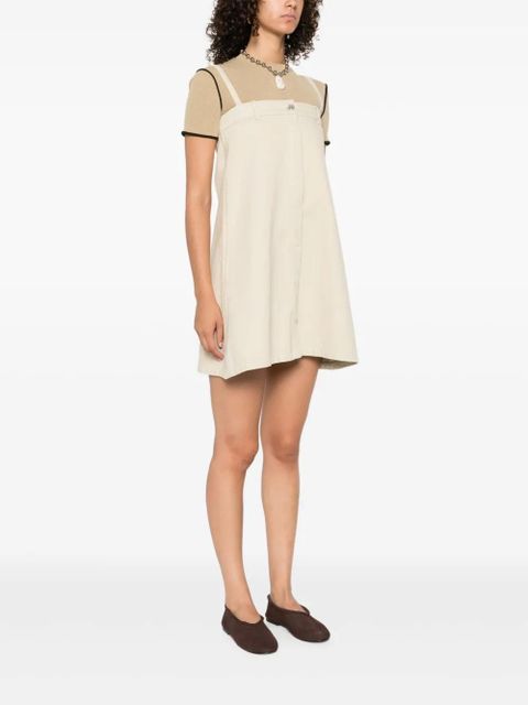 Nanushka button-front sleeveless mini dress - Neutrals