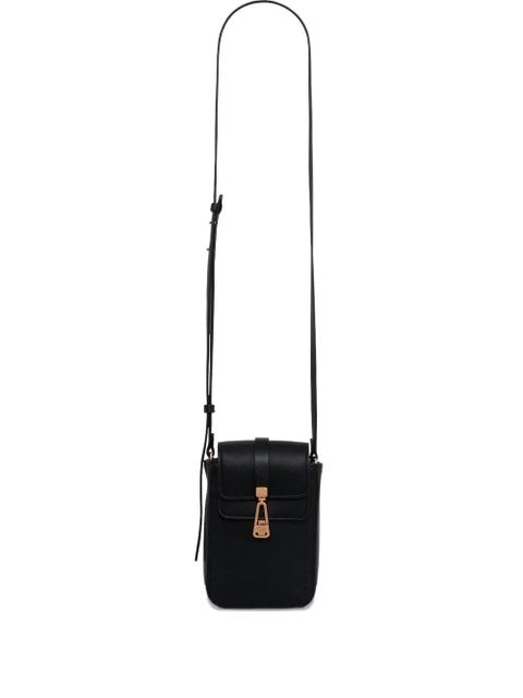 Gabriela Hearst buckled leather phone pouch - Black - zdjęcie produktu nr 1