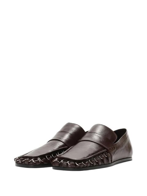Jil Sander square.-toe loafers - Brown