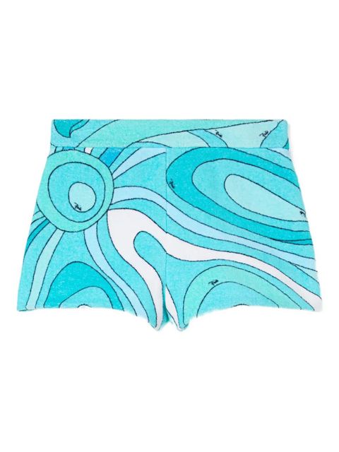 PUCCI Marmo-print cotton shorts - Blue