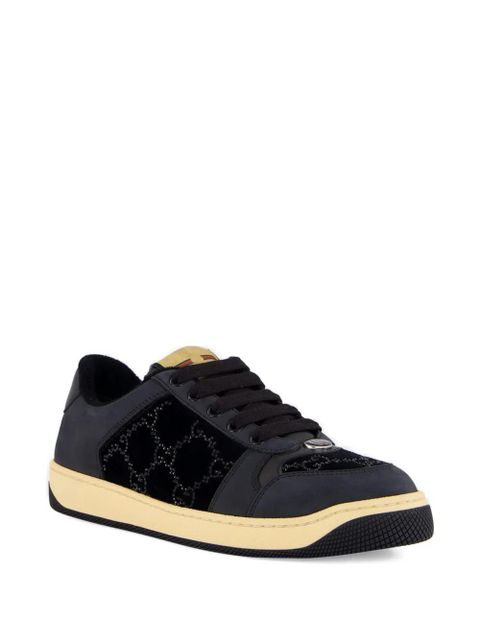 Gucci logo-detail quilted sneakers - Black