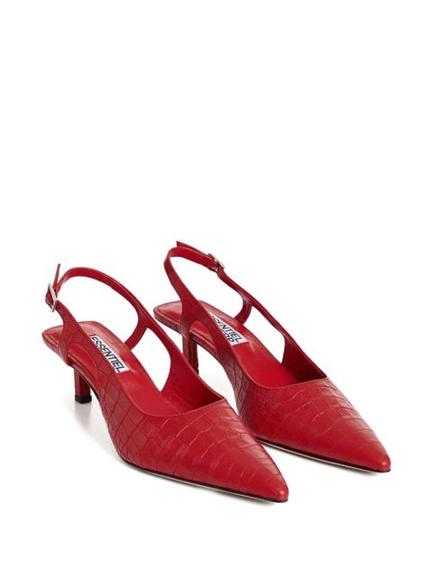 Essentiel Antwerp crocodile-effect heeled pumps - Red - zdjęcie produktu nr 2