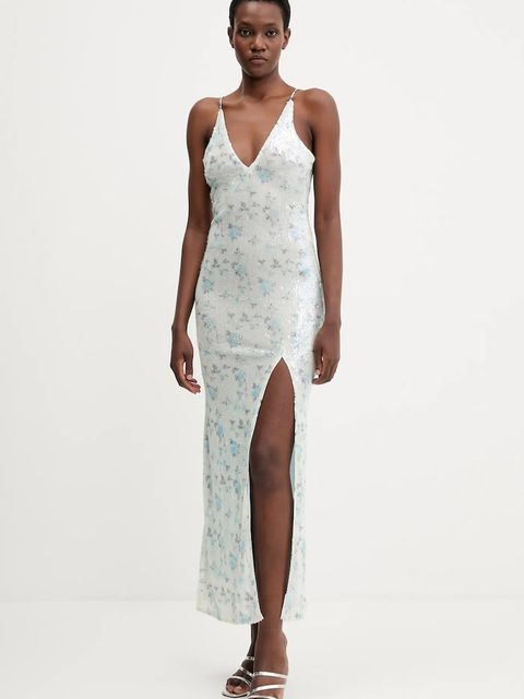 Bardot sukienka kolor turkusowy maxi dopasowana 59956DB - zdjęcie produktu nr 1