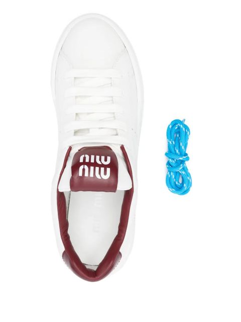 Miu Miu leather sneakers - White