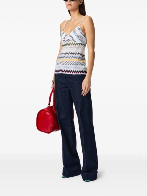 Missoni zigzag-pattern V-neck tank top - White - zdjęcie produktu nr 2