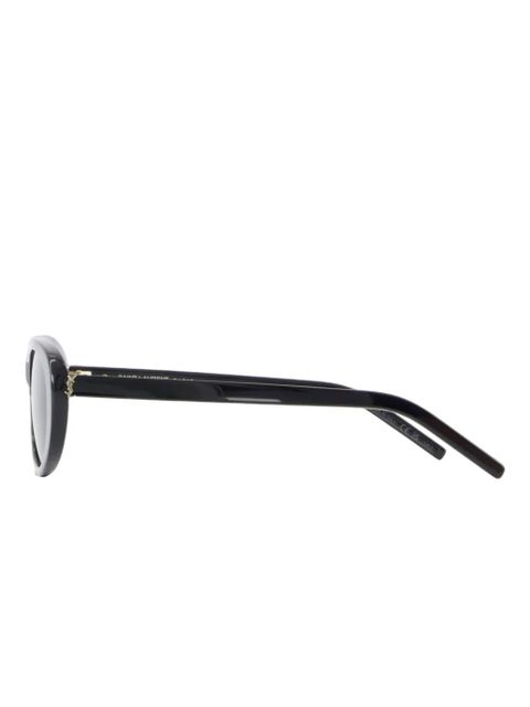 Saint Laurent Eyewear oval-frame sunglasses - Black - zdjęcie produktu nr 2