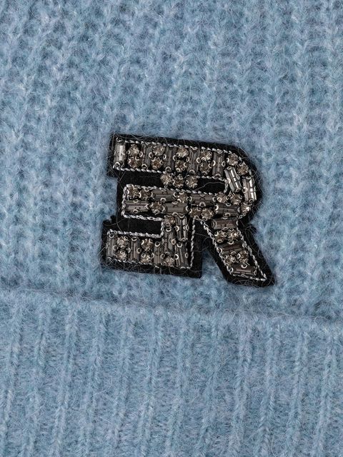 ERMANNO Firenze czapka z wełną kolor niebieski 57TV005E89 - zdjęcie produktu nr 2