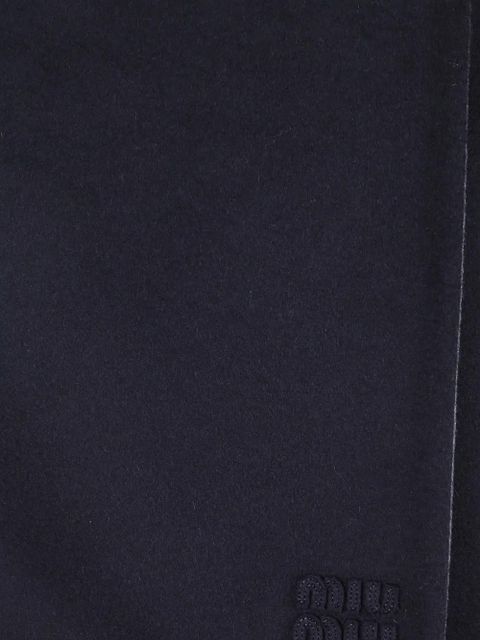 Miu Miu flannel logo mini skirt - Blue - zdjęcie produktu nr 2