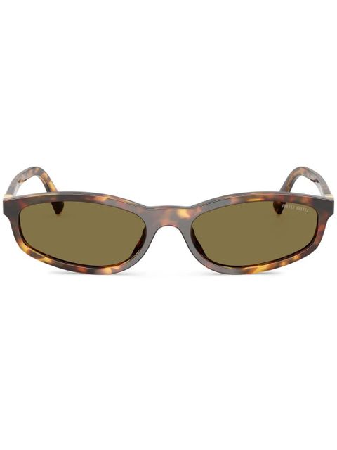 Miu Miu Eyewear tortoiseshell-effect sunglasses - Brown - zdjęcie produktu nr 1