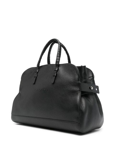 Casadei embossed-logo leather tote bag - Black - zdjęcie produktu nr 2