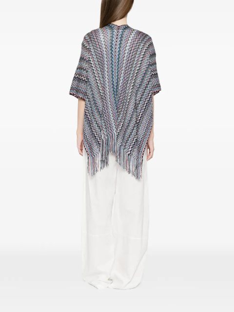 Missoni fringe chevron jacket - Blue