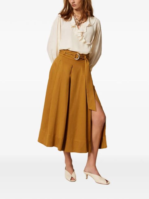 TWINSET belted midi skirt - Brown - zdjęcie produktu nr 2