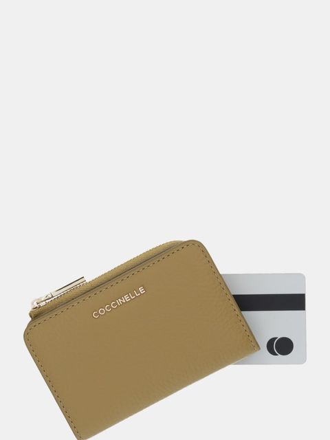 Coccinelle portfel skórzany damski kolor zielony E2 MW5 17 01 01