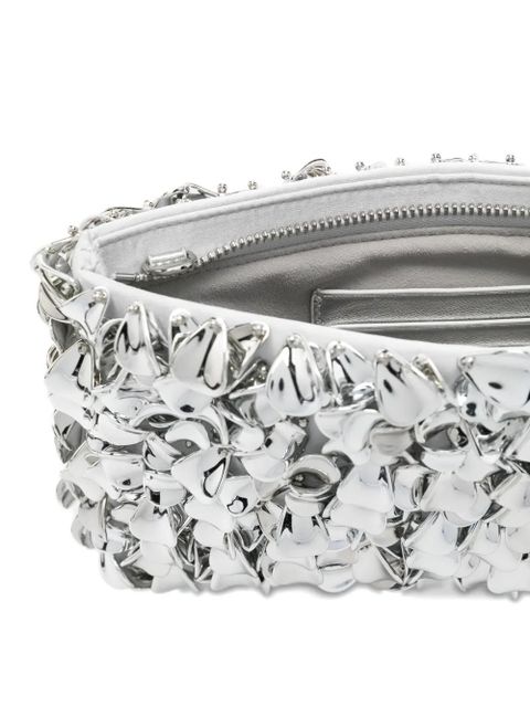 Simkhai Reese beaded chain-strap clutch bag - Silver