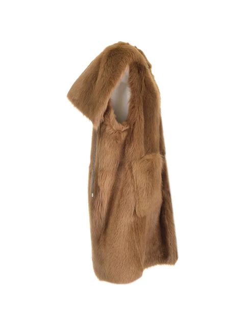 Max Mara Amica shearling gilet coat - Brown