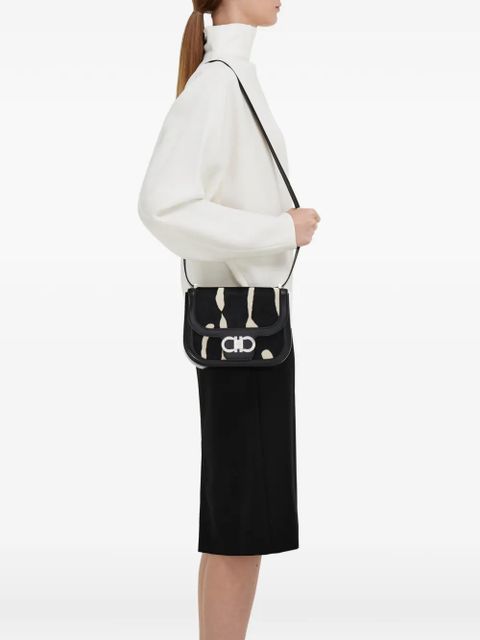 Ferragamo Double Gancini shoulder bag (XS) - Black - zdjęcie produktu nr 1