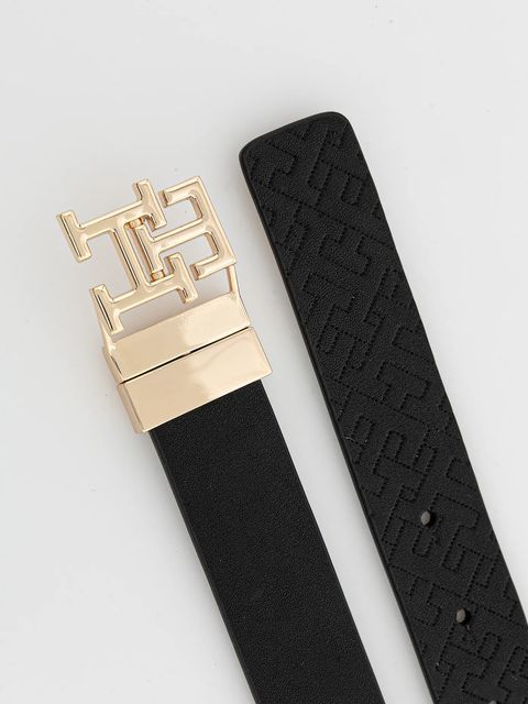 Tommy Hilfiger pasek skórzany dwustronny damski kolor czarny AW0AW18019
