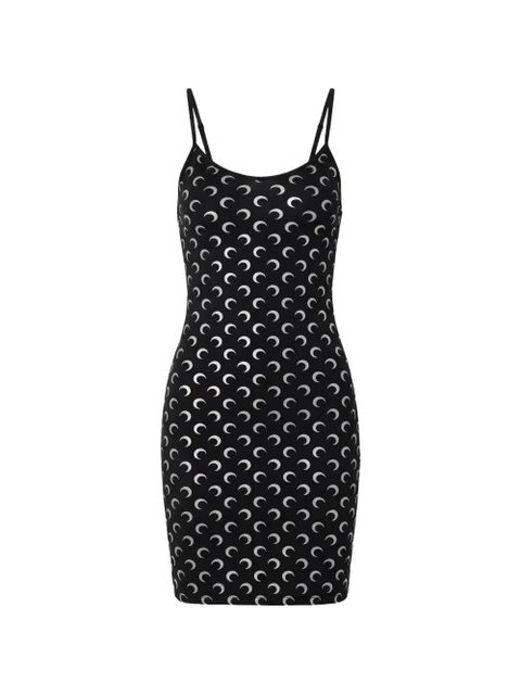 Marine Serre Moon-print mini dress - Black - zdjęcie produktu nr 1