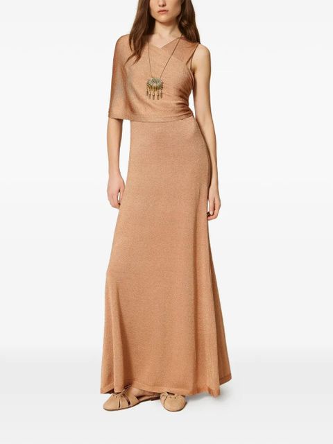 TWINSET asymmetric maxi dress - Neutrals - zdjęcie produktu nr 2