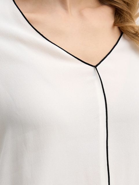 Sisley bluzka damska kolor beżowy gładka 5IDTLQ09H