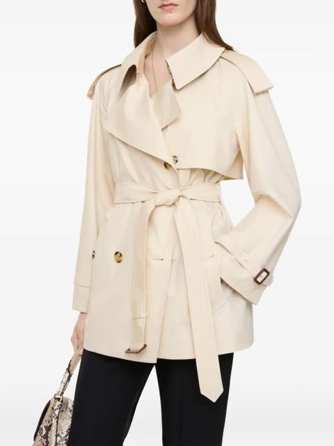 Burberry short tropical gabardine Fitzrovia trench coat - Neutrals