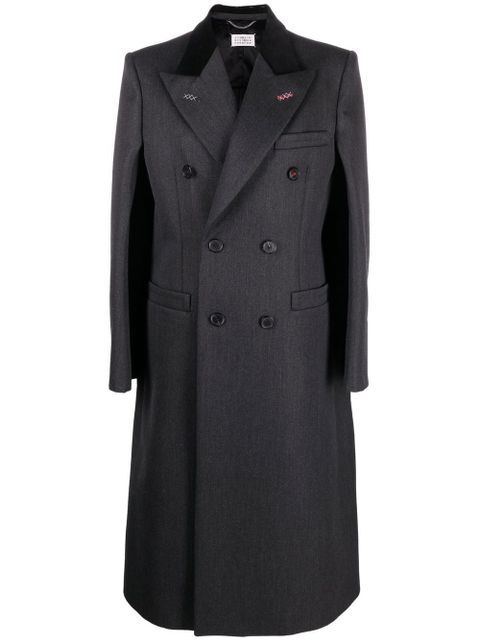 Maison Margiela Cavalry double-breasted wool coat - Grey