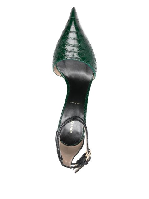 TOM FORD 85mm ankle-strap pumps - Green
