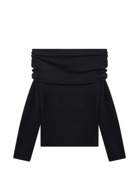 Max Mara draped-shoulder top - Blue - zdjęcie produktu nr 2