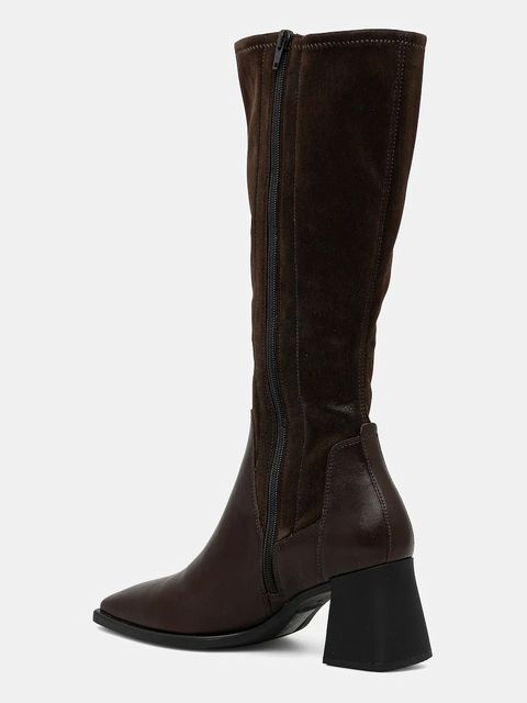 Vagabond Shoemakers kozaki skórzane HEDDA damskie kolor brązowy na słupku 5602-202-35