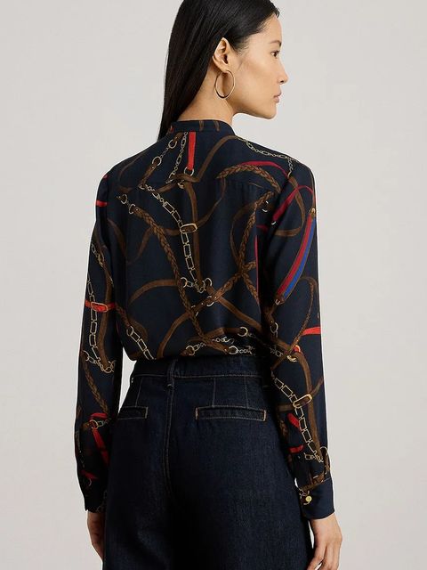 Lauren Ralph Lauren koszula damskie kolor granatowy regular 200P03553 - zdjęcie produktu nr 2