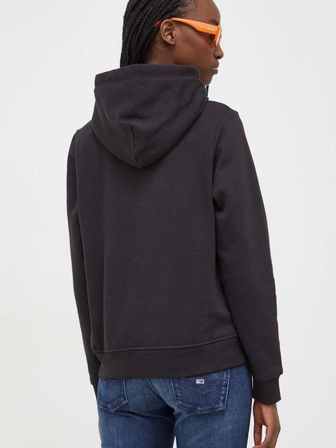 Tommy Jeans bluza damska kolor czarny z kapturem DW0DW17324