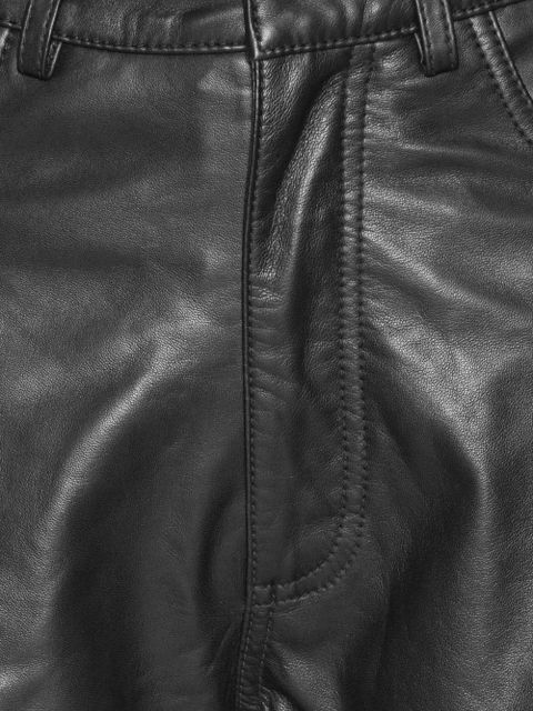 ROTATE BIRGER CHRISTENSEN straight leather trousers - Grey