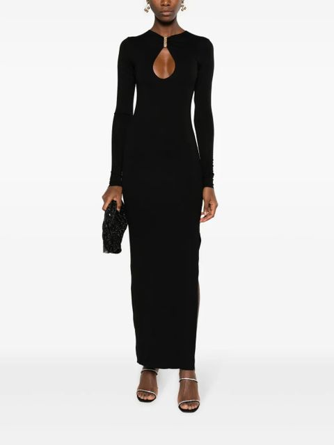 MANURÍ Mary Jean chain-link maxi dress - Black - zdjęcie produktu nr 2