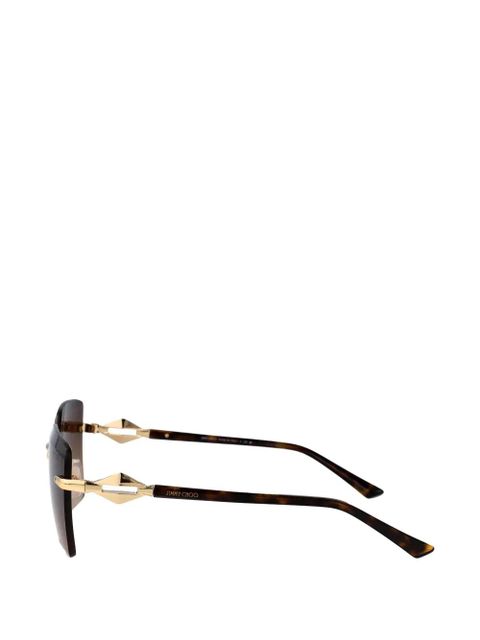 Jimmy Choo geometric-frame sunglasses - Gold