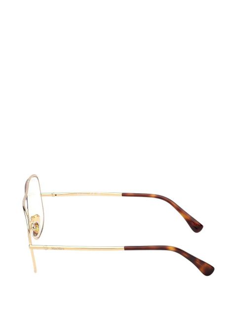 Max Mara Eyewear pilot-frame glasses - Gold